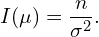 \[I(\mu)=\frac{n}{\sigma^2}.\]