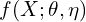 f(X; \theta, \eta)